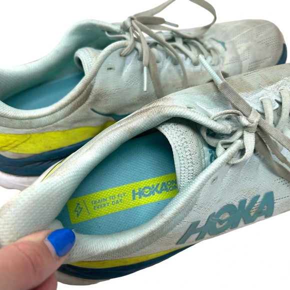 Hoka Mach 4 Running Shoes Blue Glass Evening Primrose Men\'s Size 12D‎ main image 5
